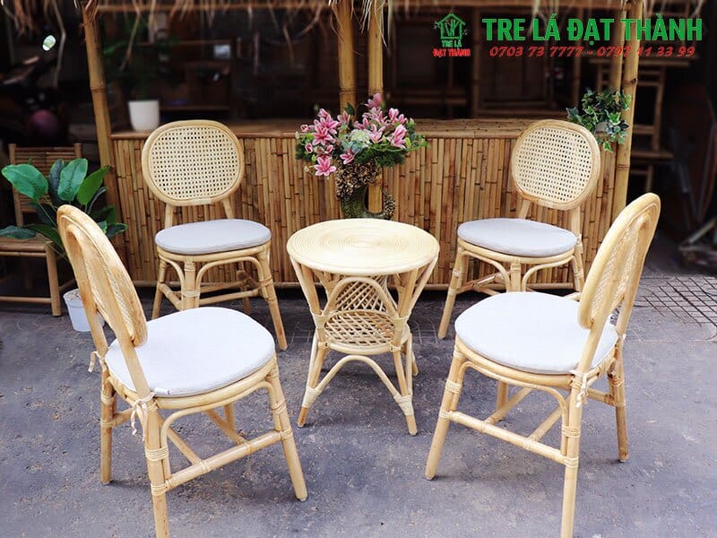 Ghế Thonet Mặt Mây - GTMM002